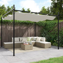 vidaXL Pergola with Retractable Roof 295x292x230 Taupe