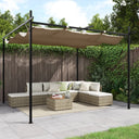 vidaXL Pergola with Retractable Roof 295x292x230 Taupe