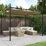 vidaXL Pergola with Retractable Roof 295x292x230 Taupe