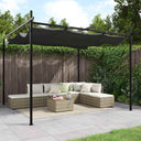 vidaXL Pergola with Retractable Roof 295x292x230 Taupe