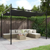 vidaXL Pergola with Retractable Roof 295x292x230 Taupe