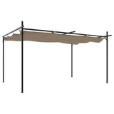 vidaXL Pergola with Retractable Roof 295x292x230 Taupe