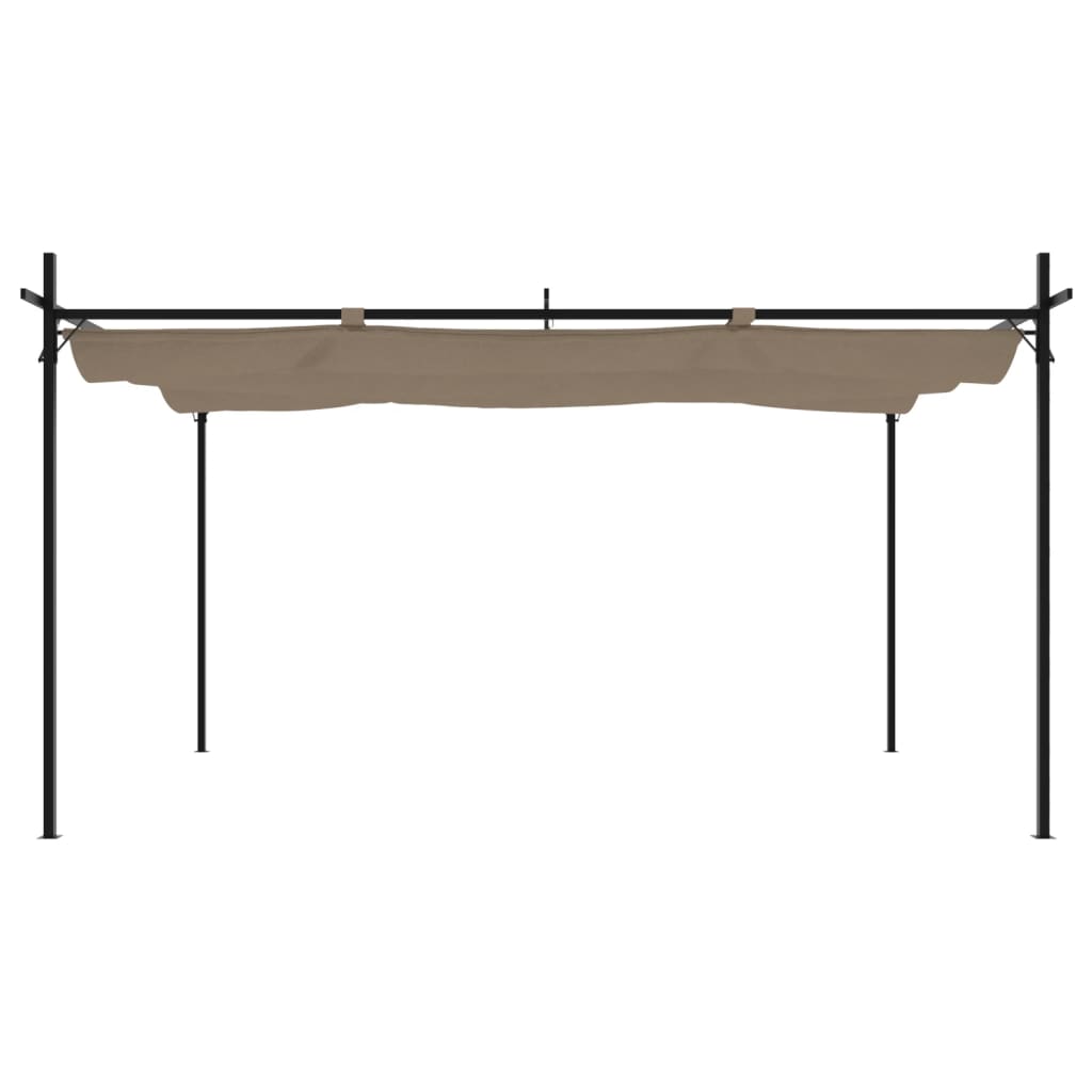 vidaXL Pergola with Retractable Roof 295x292x230 Taupe