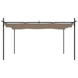 vidaXL Pergola with Retractable Roof 295x292x230 Taupe