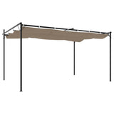 vidaXL Pergola with Retractable Roof 295x292x230 Taupe