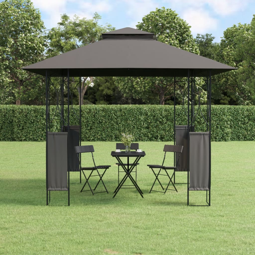 vidaXL Gazebo with Roof 300x300x270 cm Steel Anthracite