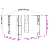 vidaXL Gazebo with Roof 300x300x270 cm Steel Anthracite