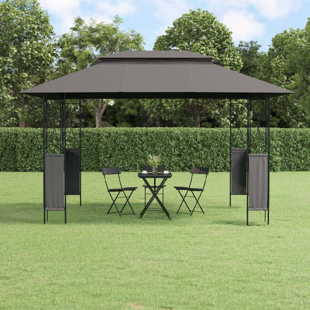 vidaXL Gazebo with Roof 300x300x270 cm Steel Anthracite
