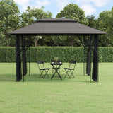 vidaXL Prieel met zijwanden 300x300x270 cm staal antracietkleurig