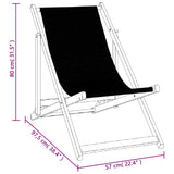 vidaXL Strandstoelen inklapbaar 2 st aluminium en textileen grijs