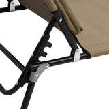 vidaXL Ligbed inklapbaar oxford stof en gepoedercoat staal blauw