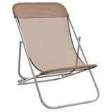 vidaXL Strandstoelen 2 st textileen en gepoedercoat staal blauw