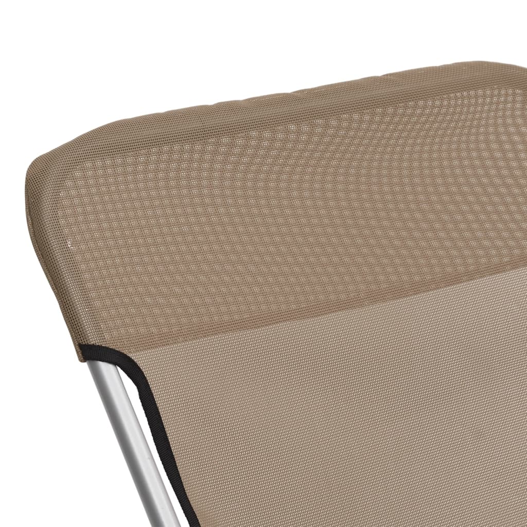 vidaXL Strandstoelen 2 st textileen en gepoedercoat staal blauw