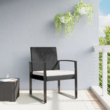 vidaXL Garden Chairs 2 pcs polypropylene rattan black
