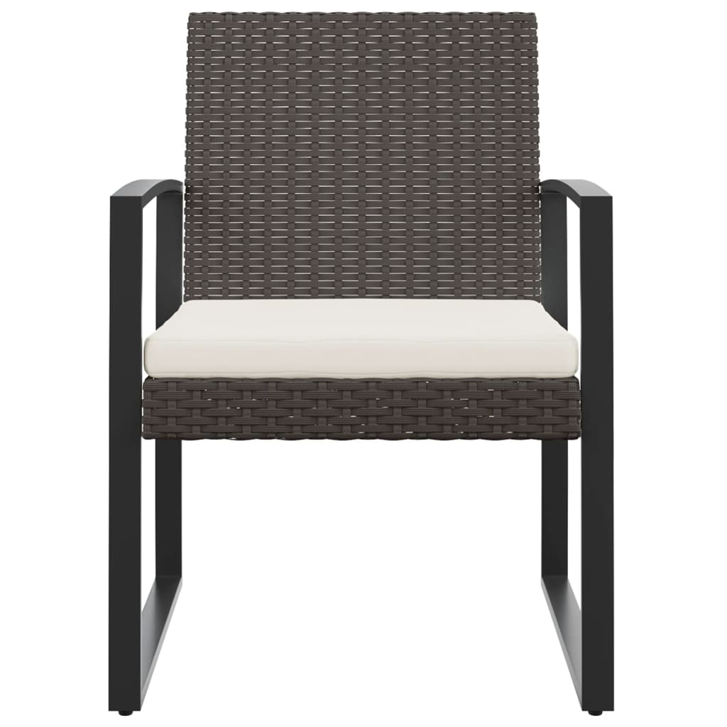 vidaXL Garden Chairs 2 pcs polypropylene rattan black