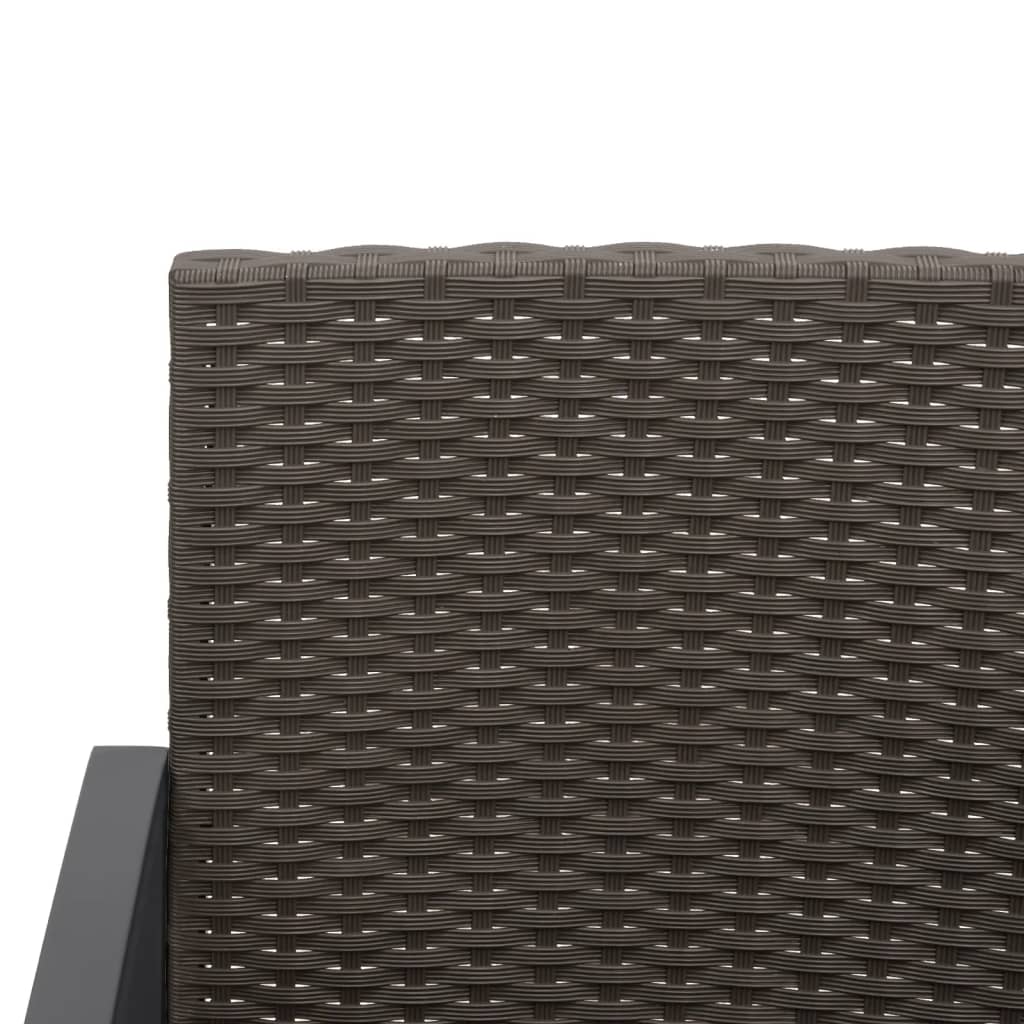 vidaXL Garden Chairs 2 pcs polypropylene rattan black