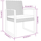 vidaXL Garden Chairs 2 pcs polypropylene rattan black