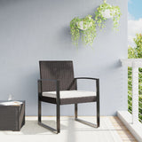 vidaXL Garden Chairs 2 pcs polypropylene rattan black