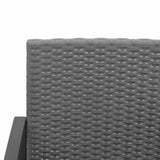 vidaXL 5-delige Tuinset met kussens polypropeen rattan zwart