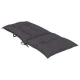 vidaXL Tuinstoelkussens 6 st hoge rug 120x50x7 cm stof antracietkleur