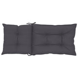 vidaXL Tuinstoelkussens 6 st hoge rug 120x50x7 cm stof antracietkleur