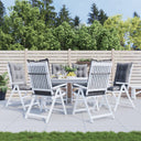 vidaXL Tuinstoelkussens 6 st hoge rug 120x50x7 cm stof antracietkleur