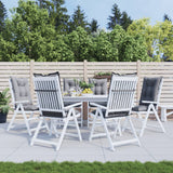 vidaXL Tuinstoelkussens 6 st hoge rug 120x50x7 cm stof antracietkleur