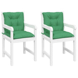 vidaXL Garden Chair Cushions 2 pcs Low Back 100x50x7 cm Fabric Green