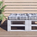 vidaXL Palletkussen 50x50x12 cm stof antracietkleurig