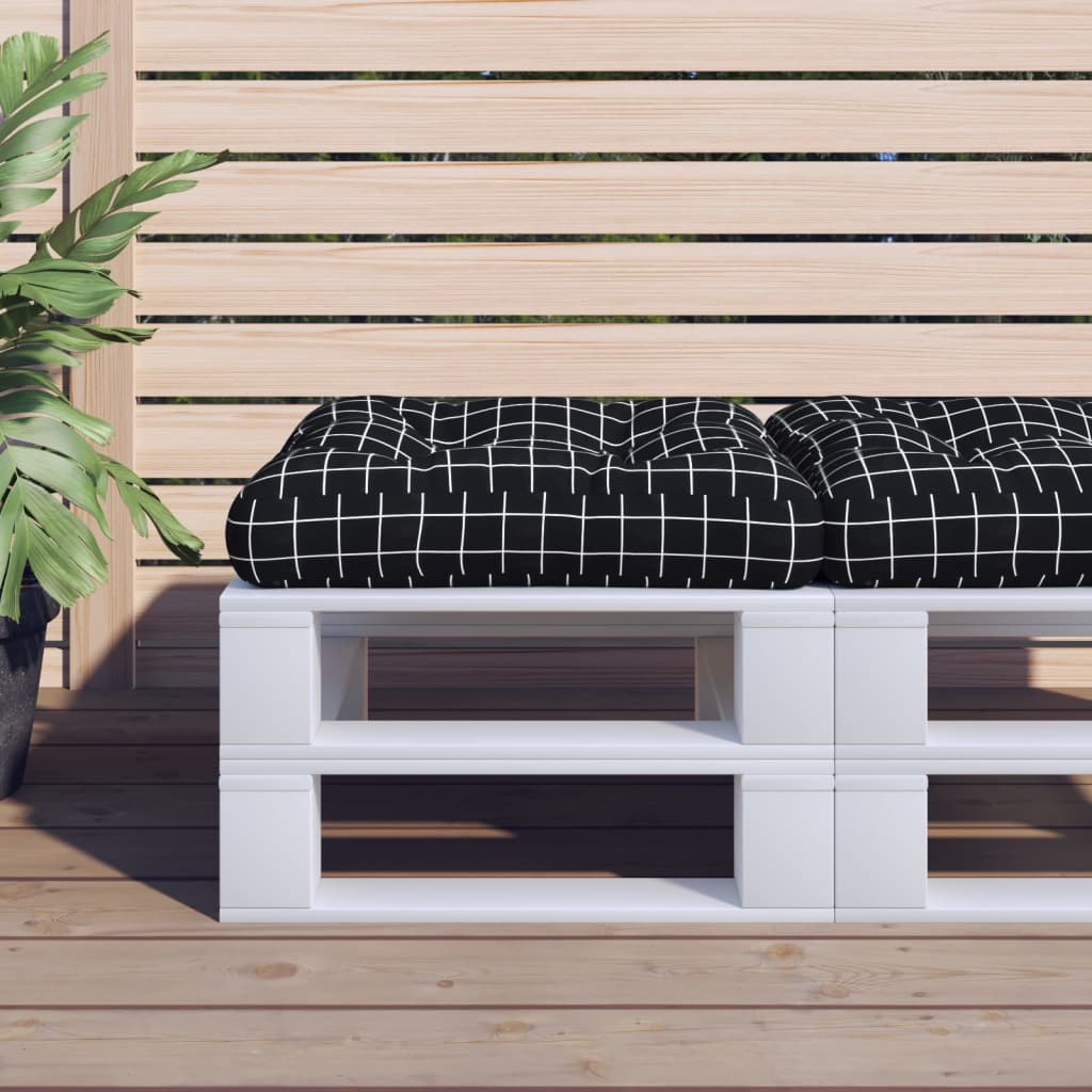 vidaXL Palletkussen 50x50x12 cm stof antracietkleurig