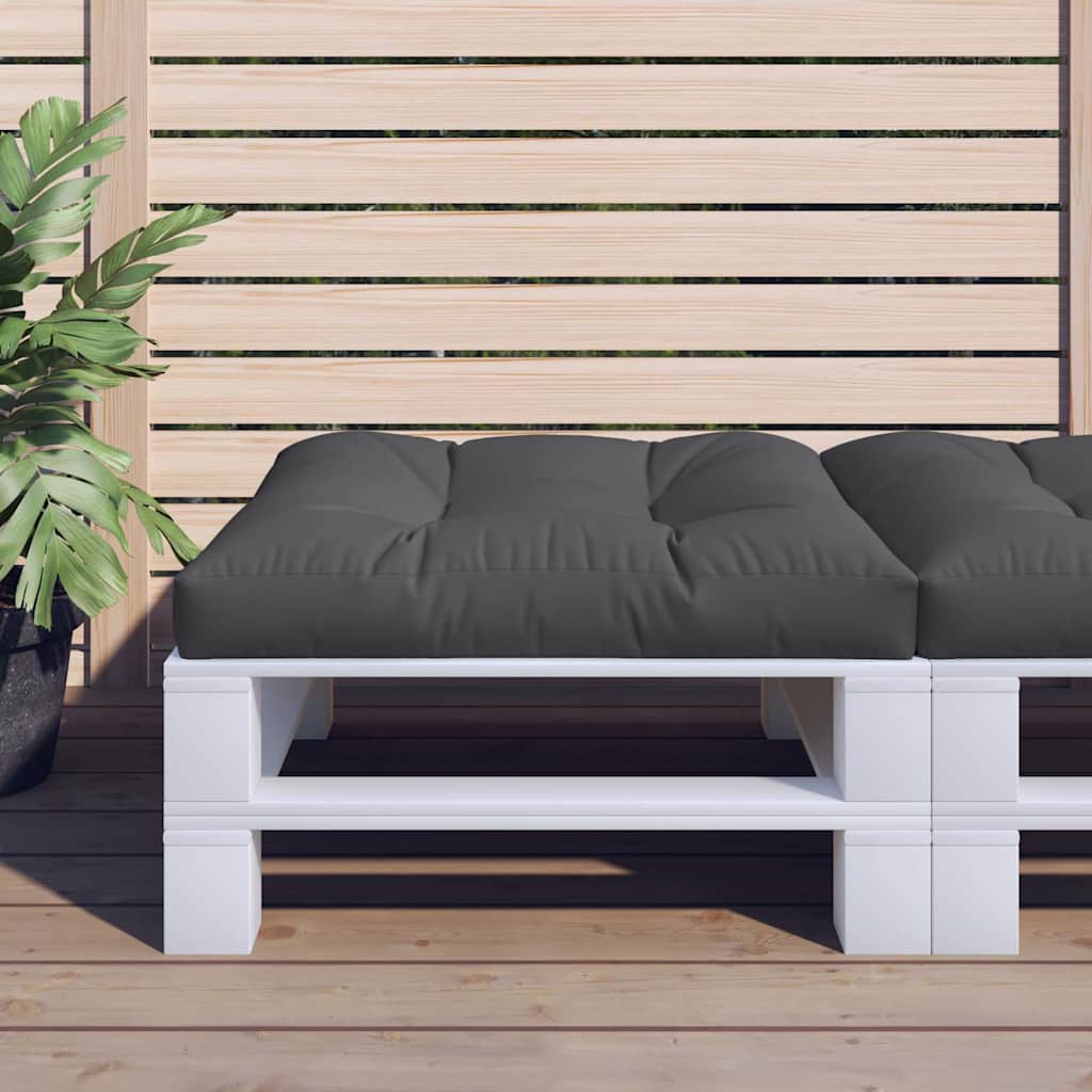 vidaXL Palletkussen 50x50x12 cm stof antracietkleurig