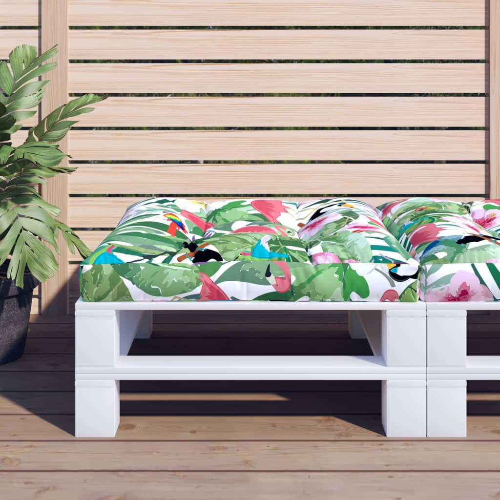 vidaXL Palletkussen 50x50x12 cm stof antracietkleurig