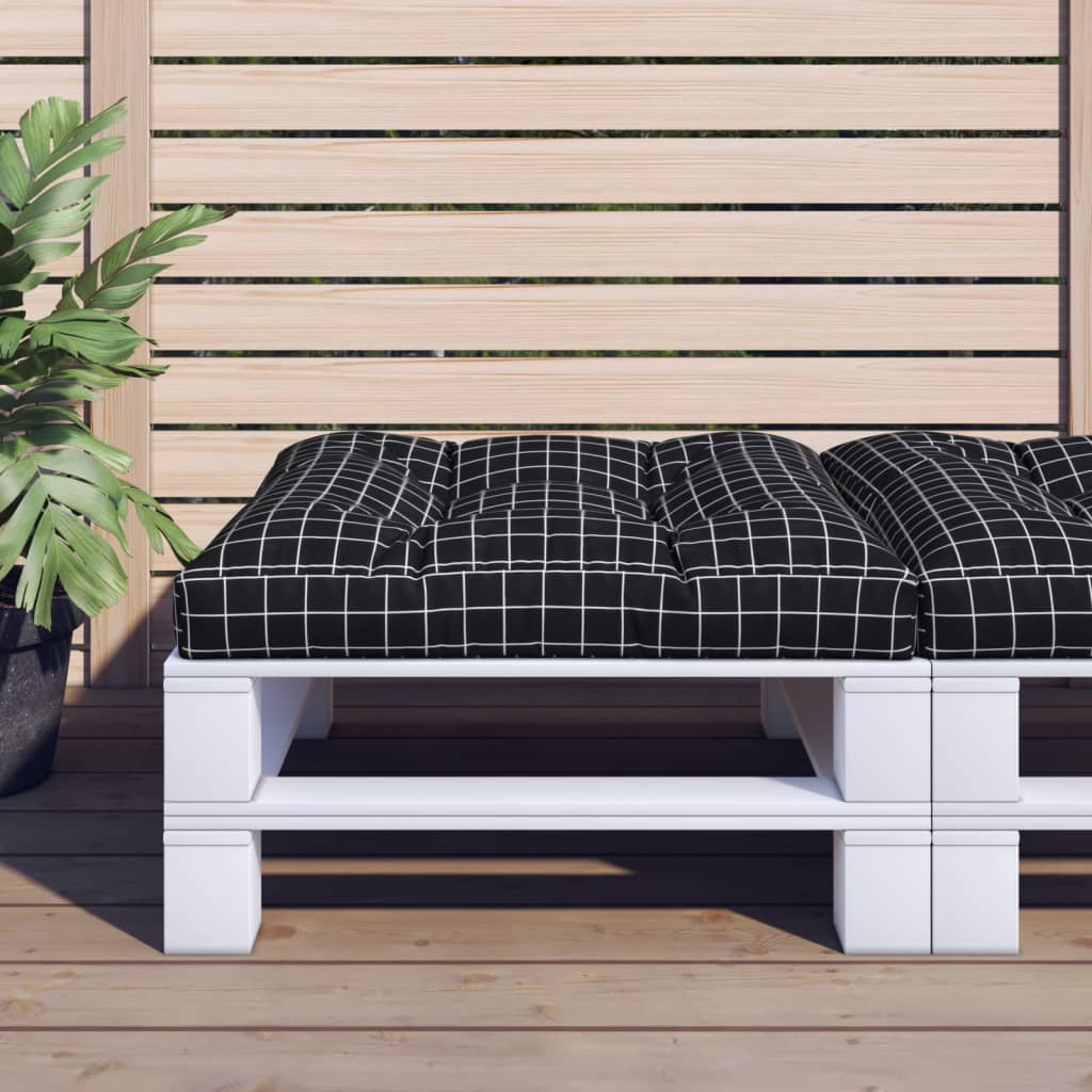 vidaXL Palletkussen 50x50x12 cm stof antracietkleurig