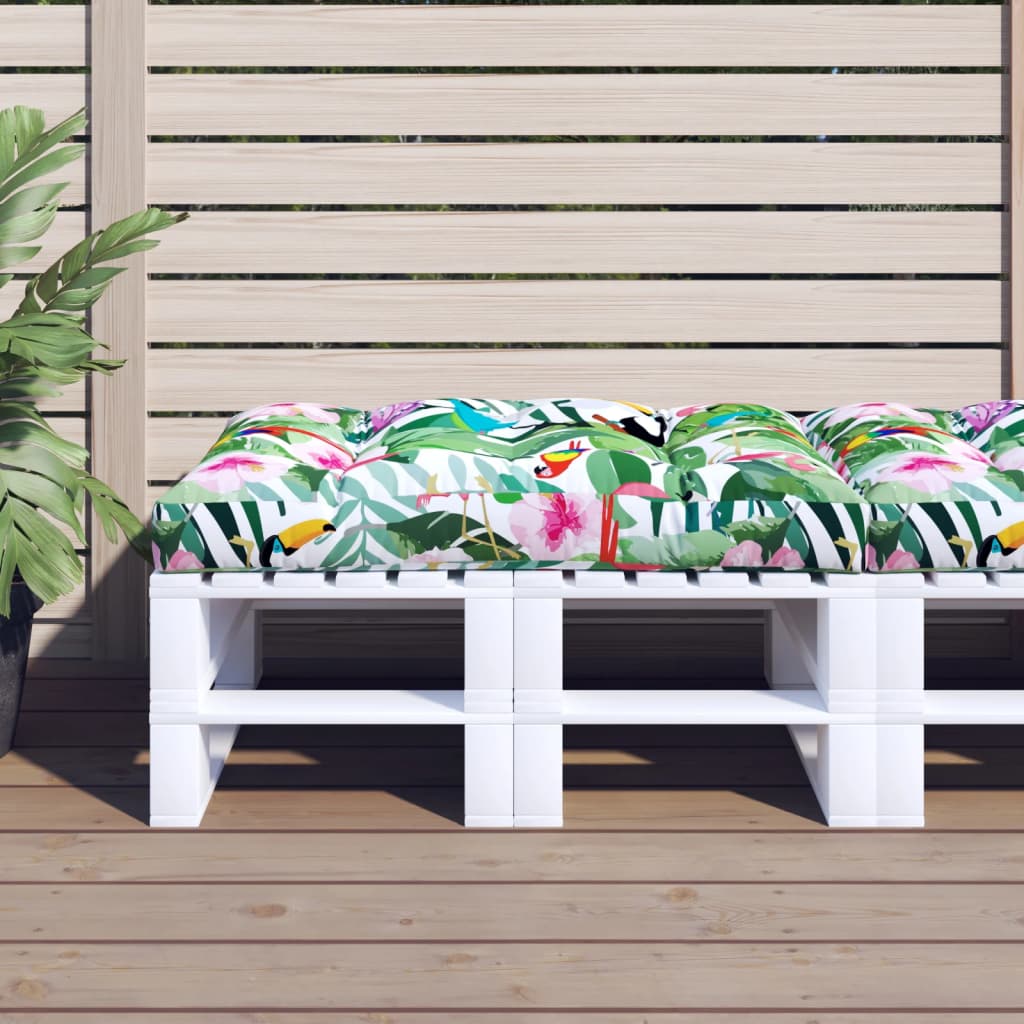 vidaXL Palletkussen 50x50x12 cm stof antracietkleurig