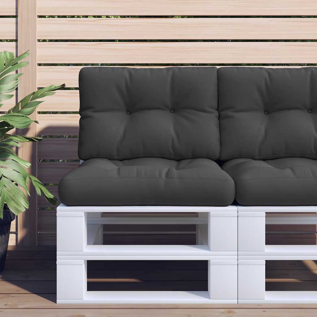 vidaXL Palletkussen 50x40x12 cm stof antracietkleurig