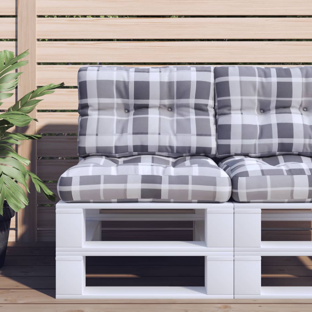vidaXL Palletkussen 50x40x12 cm stof antracietkleurig