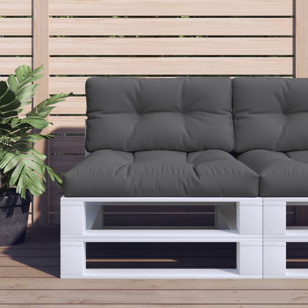 vidaXL Palletkussen 50x40x12 cm stof antracietkleurig