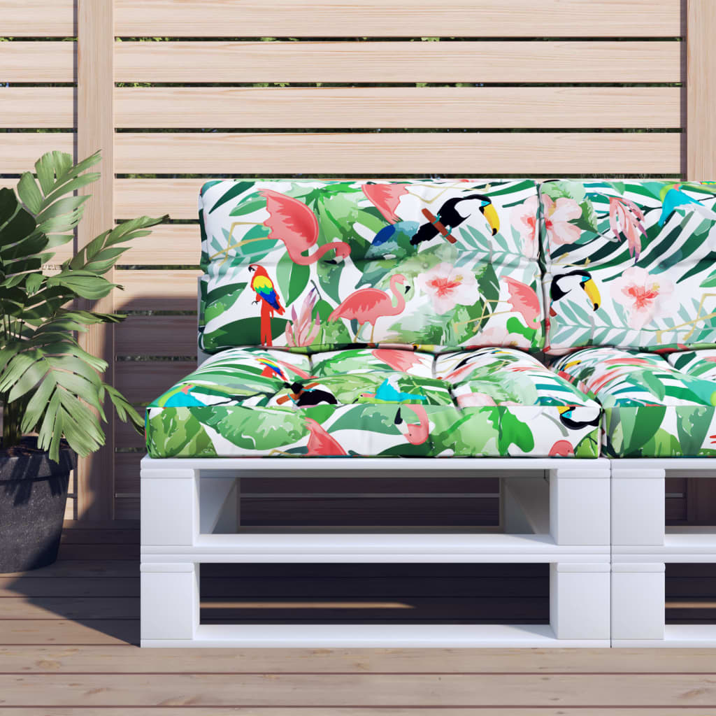 vidaXL Palletkussen 50x40x12 cm stof antracietkleurig