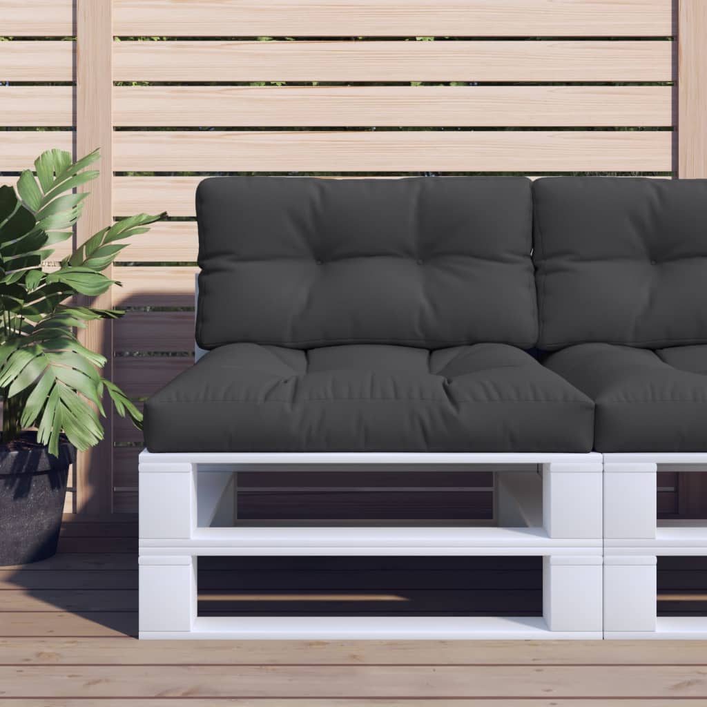 vidaXL Palletkussen 50x40x12 cm stof antracietkleurig
