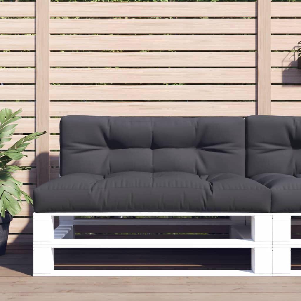 vidaXL Palletkussen 50x40x12 cm stof antracietkleurig