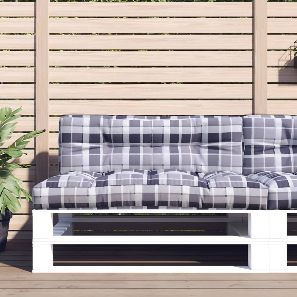 vidaXL Palletkussen 50x40x12 cm stof antracietkleurig
