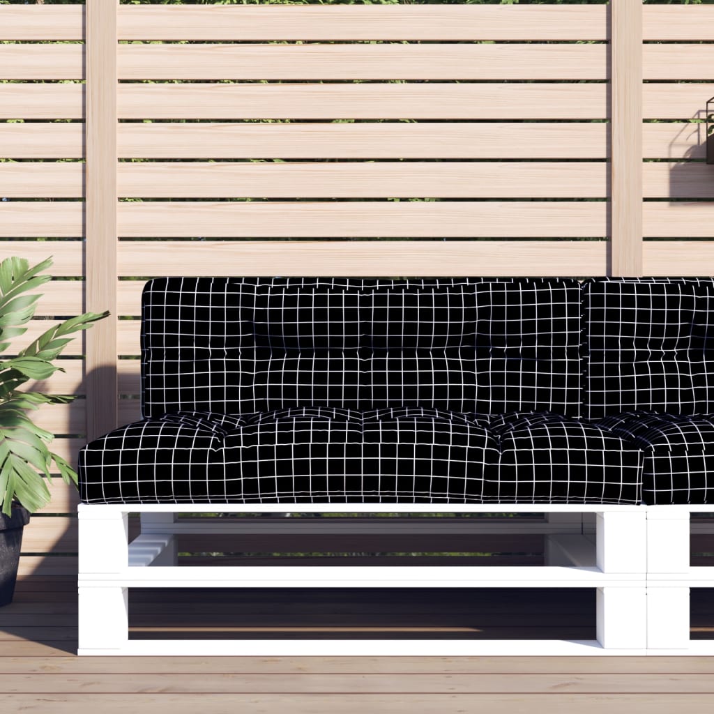 vidaXL Palletkussen 50x40x12 cm stof antracietkleurig