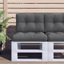 vidaXL Palletkussens 2 st stof antracietkleurig