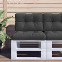 vidaXL Palletkussens 2 st stof antracietkleurig