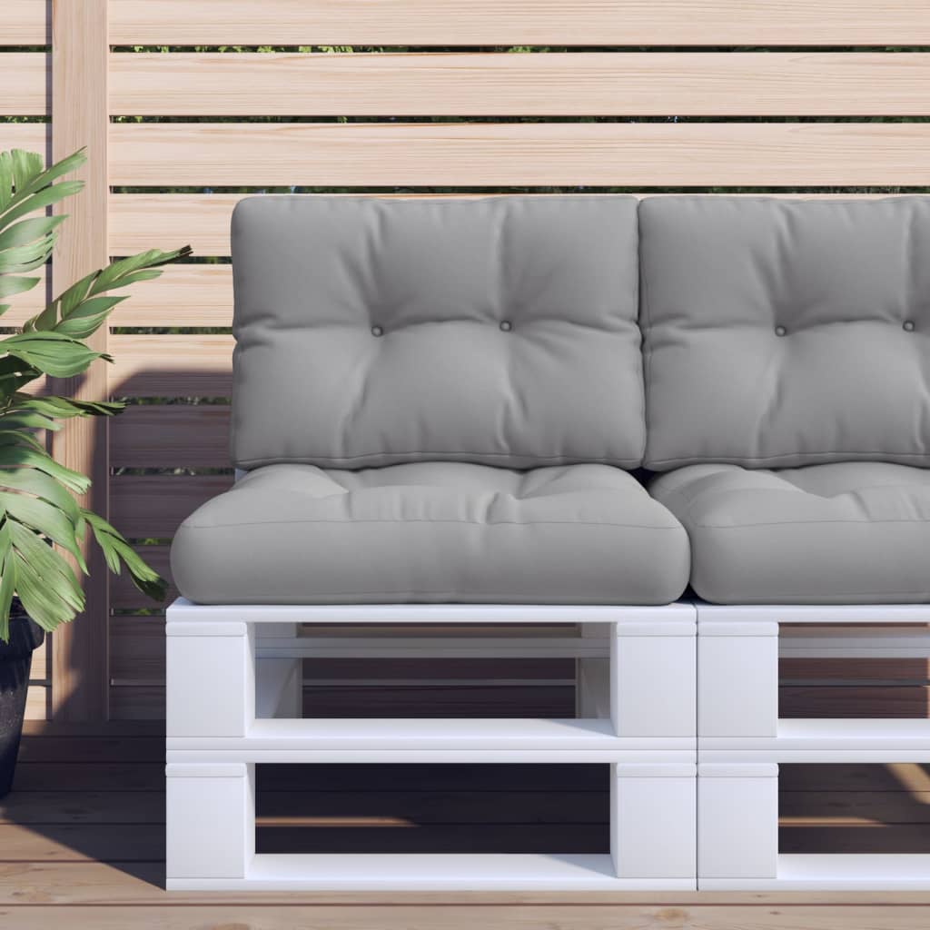 vidaXL Palletkussens 2 st stof antracietkleurig