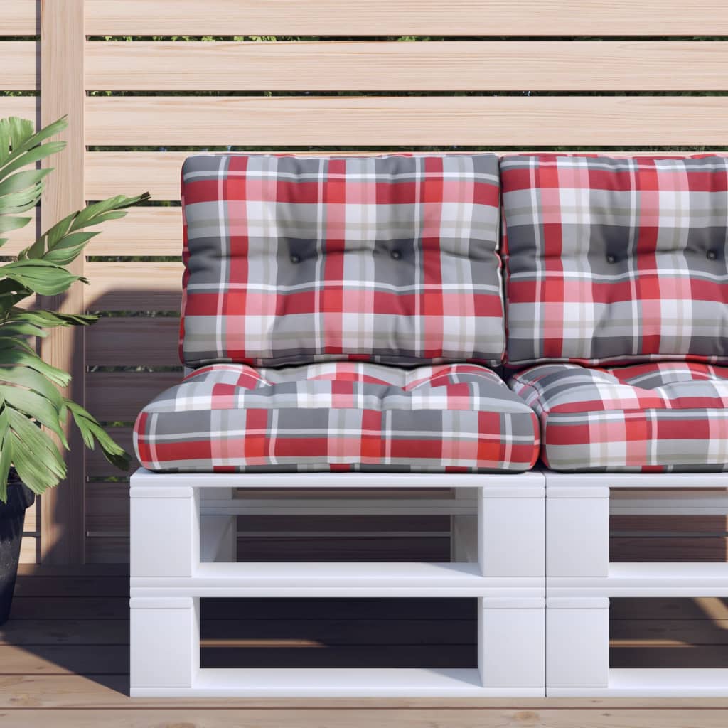vidaXL Palletkussens 2 st stof antracietkleurig