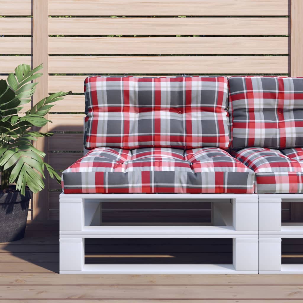 vidaXL Palletkussens 2 st stof antracietkleurig