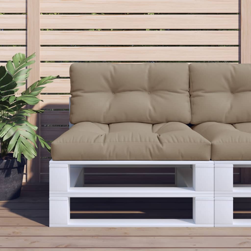 vidaXL Palletkussens 2 st stof antracietkleurig