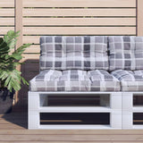 vidaXL Palletkussens 2 st stof antracietkleurig