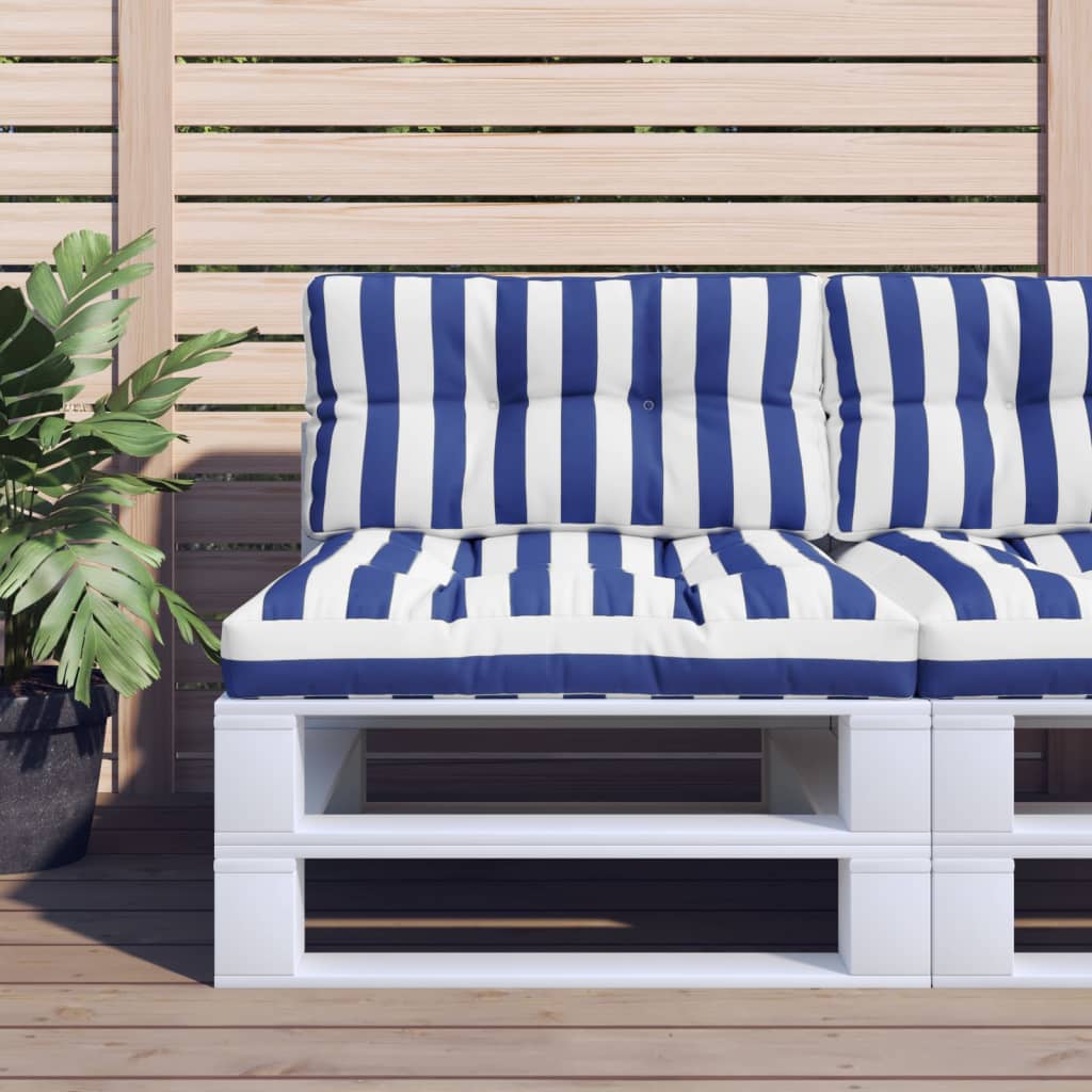 vidaXL Palletkussens 2 st stof antracietkleurig